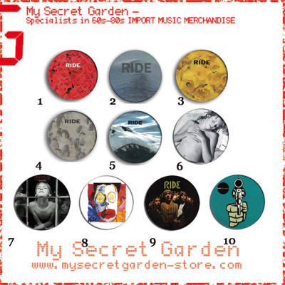 Ride - Nowhere, Going Blank Again Album Pinback Button Badge Set ( or Hair Ties / 4.4 cm Badge / Magnet / Keychain Set )